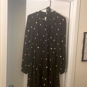 Kate Spade Chiffon Clip Dot Midi Dress